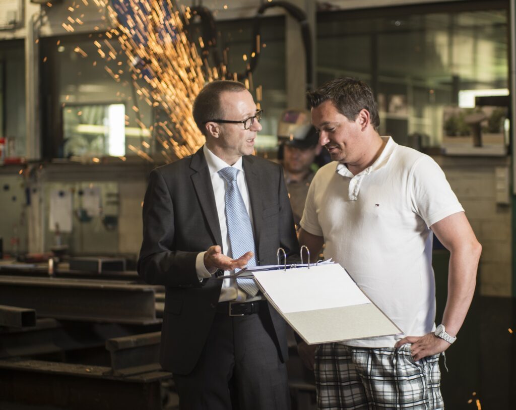 Steuerberater Egbert Chwatal, Goslar mit Metallbau-Unternehmer
