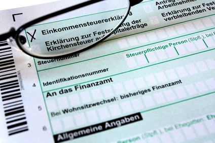 Formular der Einkommensteuererklärung